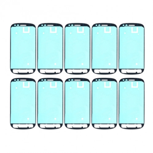 10 PCS iPartsAcheter le panneau de logement avant adhésif autocollant de remplacement pour Samsung Galaxy SIII mini / i8190 S14011433-03