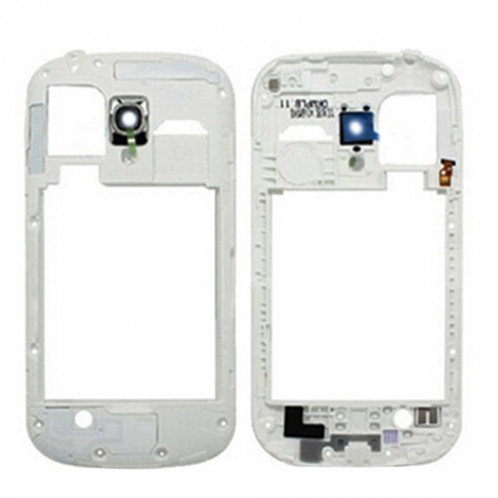 iPartsBuy Moyen Cadre Bazel Retour Plaque Logement Caméra Lens Panel pour Samsung Galaxy SIII mini / i8190 (Blanc) SI013W1574-02