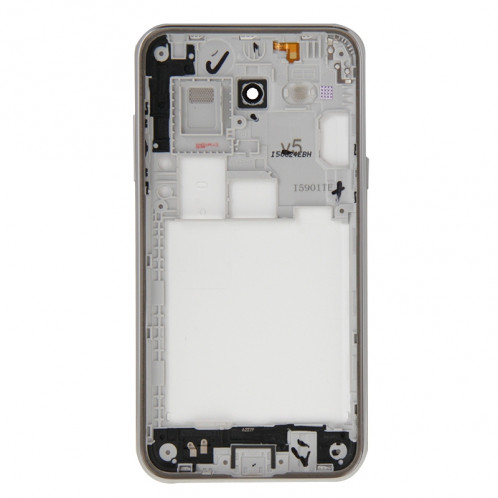 iPartsBuy Remplacement complet de la couverture du logement (cadre central Bazel + couvercle arrière de la batterie) pour Samsung Galaxy J5 (2015) / J500 (blanc) SI42141663-09