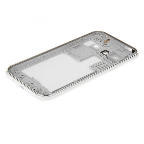 iPartsBuy Remplacement complet de la couverture du boîtier (cadre intermédiaire Bazel + couvercle arrière de la batterie) + Remplacement du bouton de la maison pour Samsung Galaxy J1 / J100 (blanc) SI224W1152-010