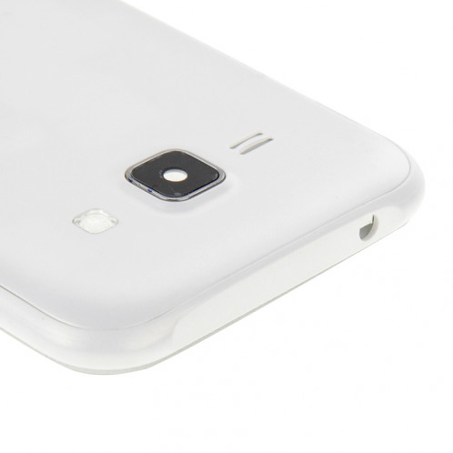 iPartsBuy Remplacement complet de la couverture du boîtier (cadre intermédiaire Bazel + couvercle arrière de la batterie) + Remplacement du bouton de la maison pour Samsung Galaxy J1 / J100 (blanc) SI224W1152-010