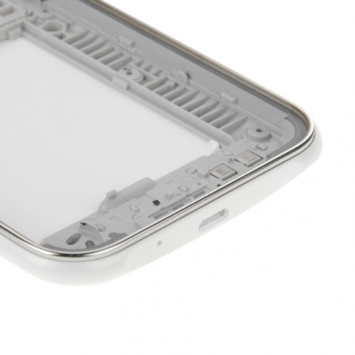 iPartsBuy Remplacement complet de la couverture du boîtier (cadre intermédiaire Bazel + couvercle arrière de la batterie) + Remplacement du bouton de la maison pour Samsung Galaxy J1 / J100 (blanc) SI224W1152-010