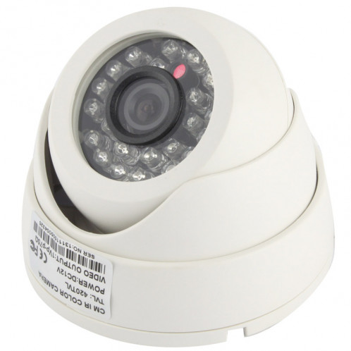 Caméra infrarouge matérielle de couleur d'ABS de lentille de CMOS 420TVL 3,6mm avec 24 LED, distance d'IR: 20m SH0251351-08