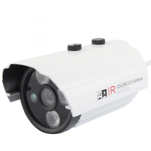 Caméra infrarouge de couleur de matériel en métal de lentille en métal de lentille de CMOS 420TVL 6mm avec 3 LED, distance d'IR: 20m SH02861644-07