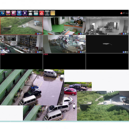 Kit caméra NVR pour caméra IP méga pixel COTIER N4B-Mini / L 4 Ch 720P, support de vision nocturne / détection de mouvement, distance IR: 20 m SC3547200-018