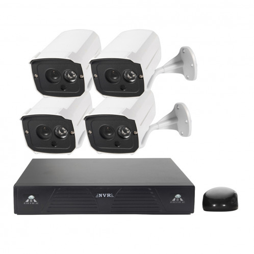 Kit NVR Caméra IP 1.3 Mega Pixel COTIER N4B7M 4Ch 960P P2P, Vision nocturne / Détection de Mouvement, Distance IR: 20m SC35521878-017