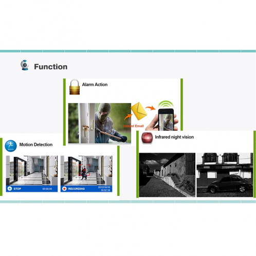 Kit NVR de caméra IP méga pixels COTIER N4B7MPoe 4Ch 720P P2P ONVIF, support de vision nocturne / détection de mouvement, distance IR: 20m SC35541434-017