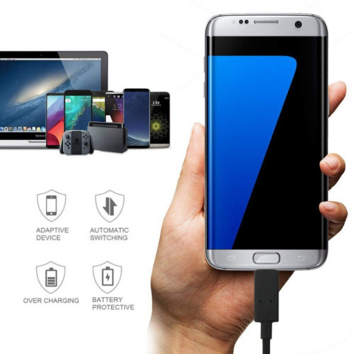 Câble USB 2.0 vers USB 3.1 Type-C de 1 m, Câble USB 2.0 vers USB 3.1 Type-C de 1 m (noir) SH456B1842-07