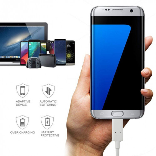 Câble USB 2.0 vers USB 3.1 Type-C de 1 m, Câble USB 2.0 vers USB 3.1 Type-C de 1 m (Blanc) SH456W755-07
