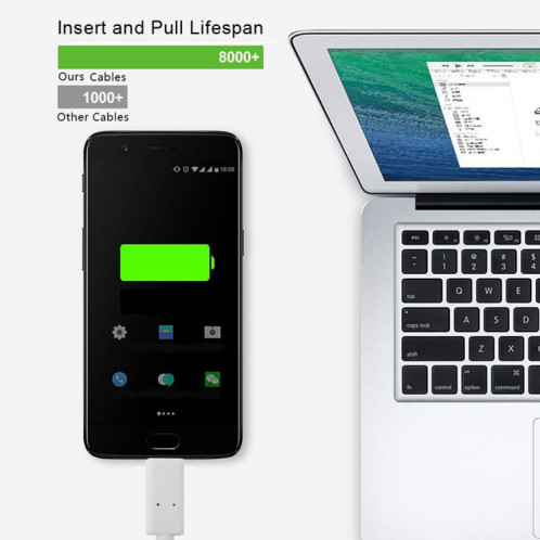 Câble USB 2.0 vers USB 3.1 Type-C de 1 m, Câble USB 2.0 vers USB 3.1 Type-C de 1 m (Blanc) SH456W755-07
