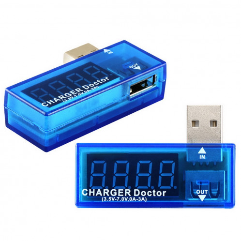 Docteur de charge USB / Testeur de courant pour téléphones portables / tablettes (bleu) SH07051810-07