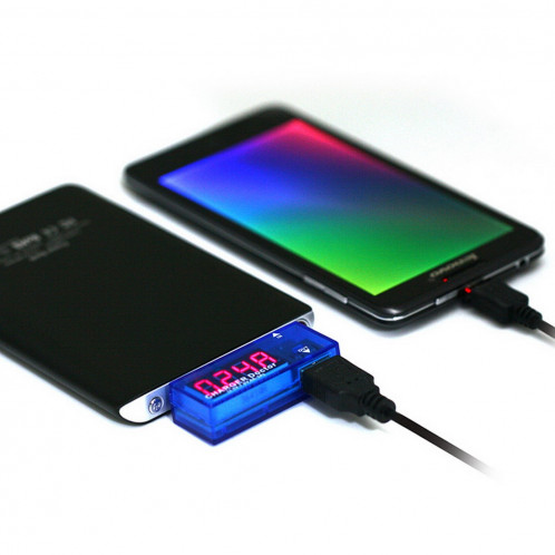 Docteur de charge USB / Testeur de courant pour téléphones portables / tablettes (bleu) SH07051810-07
