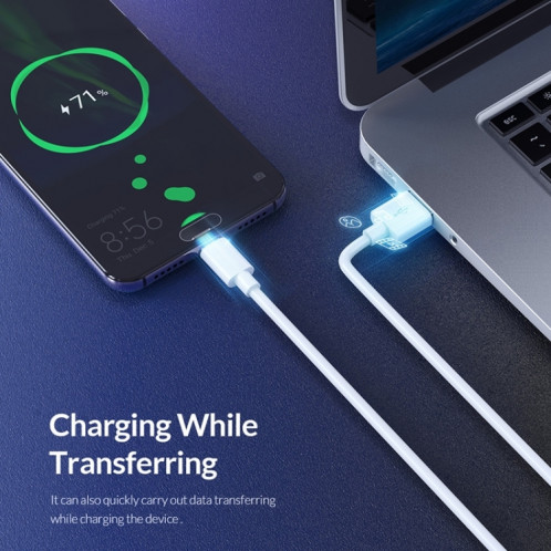 Câble USB 2.0 vers USB-C / Type-C 3.1 de 1 m, Câble USB 2.0 vers USB-C / Type-C 3.1 de 1 m (Blanc) SH013W1680-06