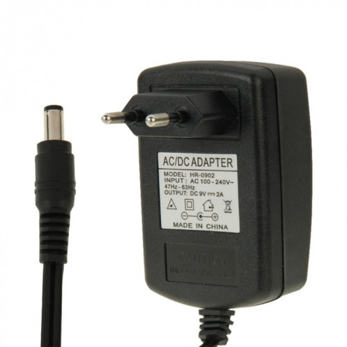 Adaptateur secteur de haute qualité AC 100-240V à DC 9V 2A, embouts: 5,5 x 2,1 mm, longueur du câble: 1 m SH5009626-05