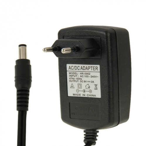 Adaptateur secteur de haute qualité AC 100-240V à DC 9V 2A, embouts: 5,5 x 2,1 mm, longueur du câble: 1 m SH5009626-05