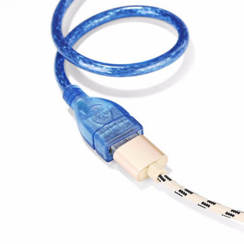 Câble adaptateur de convertisseur de 29 cm Micro USB mâle vers USB 2.0 femelle OTG, 29cm Micro USB Mâle vers USB 2.0 Femelle OTG Convertisseur Câble Adaptateur (Bleu) SHA157305-05