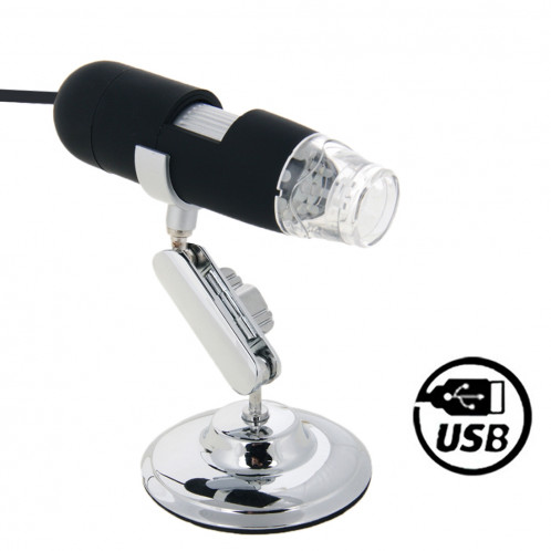 Microscope numérique USB 2.0 1.3 Mega Pixels 500X avec 8 LED (Noir) SH01011715-07