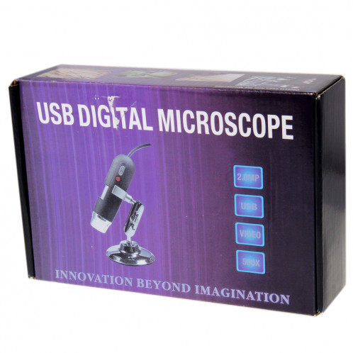 Microscope numérique USB 2.0 1.3 Mega Pixels 500X avec 8 LED (Noir) SH01011715-07