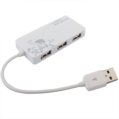 4 Ports USB 2.0 HUB, Plug and Play, Blanc S4090W700-05
