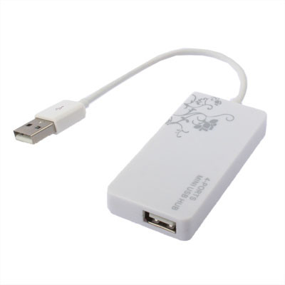 4 Ports USB 2.0 HUB, Plug and Play, Blanc S4090W700-05