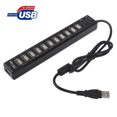 HUB USB 2.0 12 ports, convient pour ordinateur portable / netbook (noir) S1117B588-05