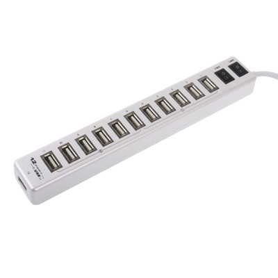 HUB USB 2.0 12 ports, convient pour ordinateur portable / netbook (blanc) S1117W1008-05