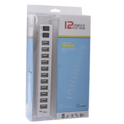 HUB USB 2.0 12 ports, convient pour ordinateur portable / netbook (blanc) S1117W1008-05