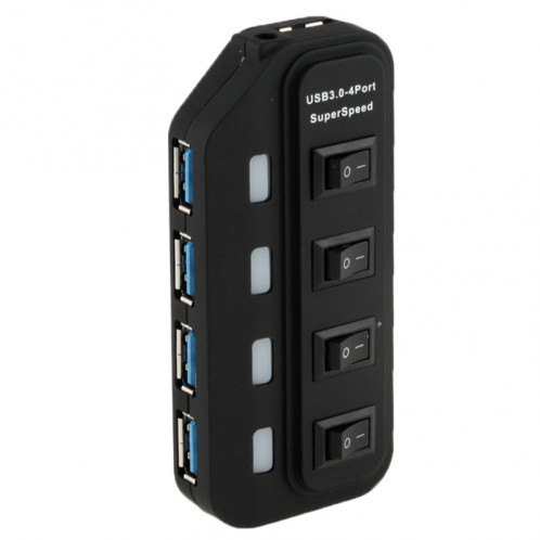 4 Ports USB 3.0 HUB, Super Vitesse 5 Gbps, Plug and Play, Support 1 To S43006440-07
