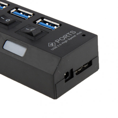 4 Ports USB 3.0 HUB, Super Vitesse 5 Gbps, Plug and Play, Support 1 To (Noir) S43007667-07