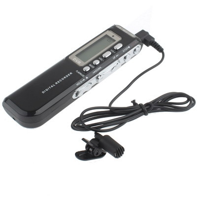 Enregistreur vocal numérique 8 Go Dictaphone Lecteur MP3, Enregistrement téléphonique, Fonction VOX, Alimentation: 2 piles AAA (Noir) SH10321922-08