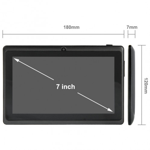 Tablet PC 7.0 pouces, 512 Mo + 8 Go, Android 4.0, Allwinner A33 Quad Core 1,5 GHz (Noir) ST107B1470-013