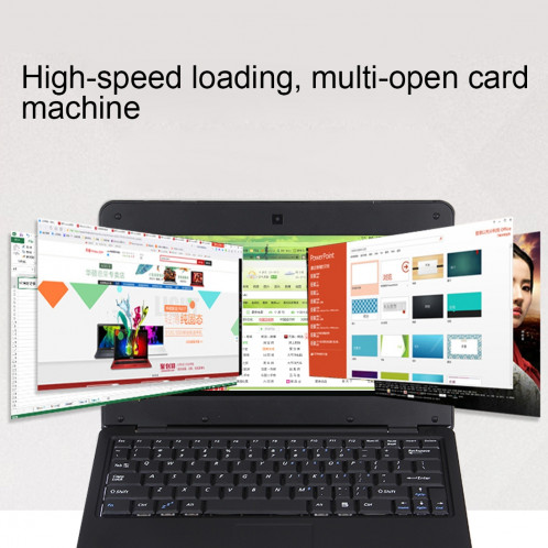 TDD-10.1 Netbook PC, 10,1 pouces, 1 Go + 8 Go, Android 5.1 ATM7059 Quad Core 1,6 GHz, BT, WiFi, HDMI, SD, RJ45 (Noir) ST131B567-011
