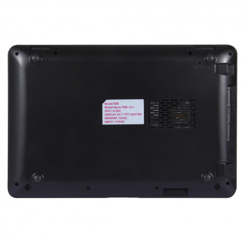 TDD-10.1 Netbook PC, 10,1 pouces, 1 Go + 8 Go, Android 5.1 ATM7059 Quad Core 1,6 GHz, BT, WiFi, HDMI, SD, RJ45 (Noir) ST143B734-014