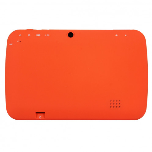 Tablet PC pour enfants, 7.0 pouces, 512 Mo + 8 Go, Android 5.1 RK3126 Quad Core 1.3GHz, WiFi, carte TF jusqu'à 32 Go, double caméra (Orange) ST368E12-010
