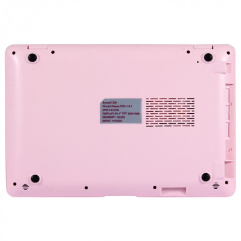 10.1 pouces Netbook PC, 1 Go + 8 Go, TDD-10.1 Android 5.6GHZ ALLWINNER A33 Quad Core 1.6GHz, BT, WiFi, SD, RJ45 (rose) SH406F933-011