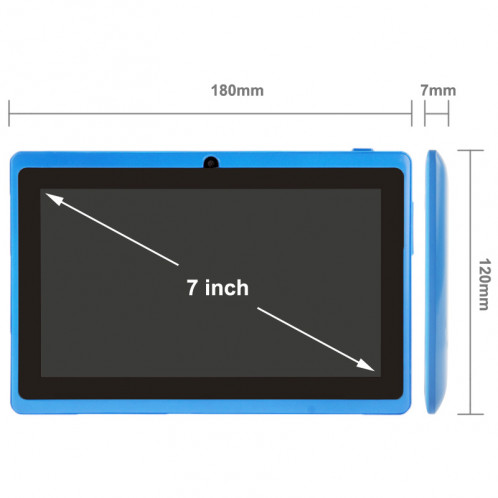 7,0 pouces Tablet PC, 512 Mo + 4 Go, Android 4.2.2, 360 degrés rotation du menu, Allwinner A33 Quad-core, Bluetooth, WiFi (bleu) S788BE409-014