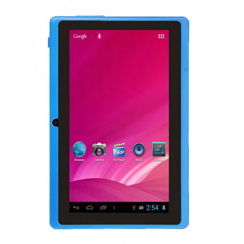 7,0 pouces Tablet PC, 512 Mo + 8 Go, Android 4.0 360 degrés de rotation du menu, Allwinner A33 Quad Core, 1,5 GHz (bleu) S703BE164-015