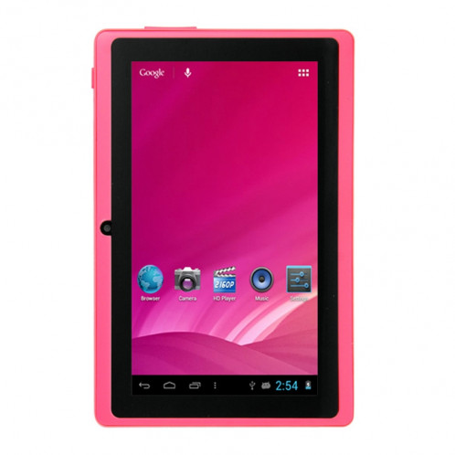 7,0 pouces Tablet PC, 512 Mo + 8 Go, Android 4.0 360 degrés de rotation du menu, Allwinner A33 Quad Core, 1,5 GHz (rose) S7703F31-015