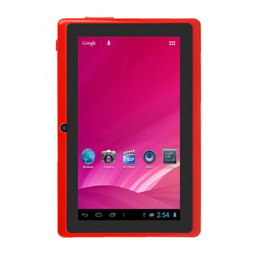 7,0 pouces Tablet PC, 512 Mo + 8 Go, Android 4.0 360 degrés de rotation du menu, Allwinner A33 Quad Core, 1,5 GHz (rouge) S7703R1422-015