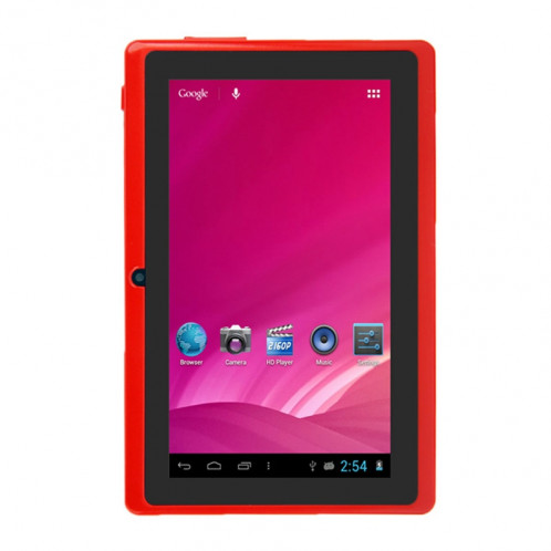 7,0 pouces Tablet PC, 512 Mo + 8 Go, Android 4.0 360 degrés de rotation du menu, Allwinner A33 Quad Core, 1,5 GHz (rouge) S7703R1422-015