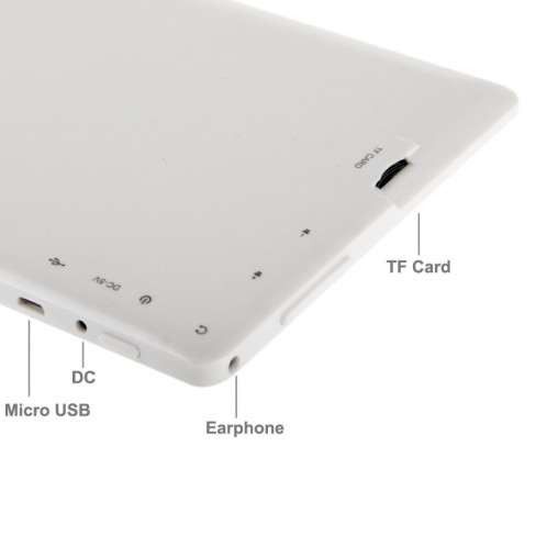 7,0 pouces Tablet PC, 512 Mo + 8 Go, Android 4.0 360 degrés de rotation du menu, Allwinner A33 Quad Core, 1,5 GHz (blanc) S7703W912-015
