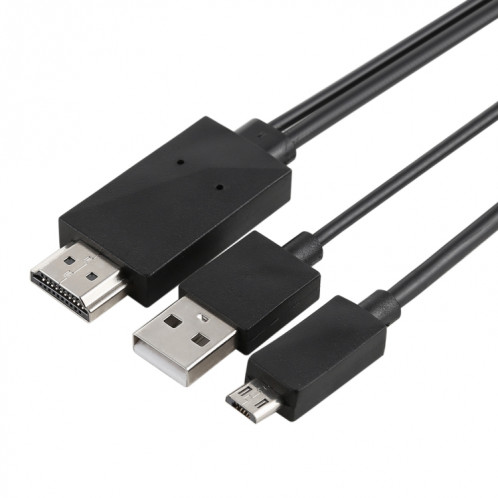 Câble adaptateur multi-usage Micro USB MHL vers HDMI HDTV de 1,8 m, prise en charge de la sortie Full HD 1080P, Câble adaptateur micro USB MHL vers HDMI HDTV multi-usage de 1,8 m, prise en charge de la sortie Full HD SH234B1188-08