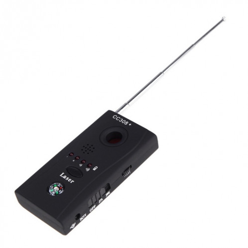 CC308 + Détecteur d'objectif de caméra sans fil Multi Détecteur de signal d'onde radio Détection de périphérique RF GSM à plage complète (Noir) SH01141518-013