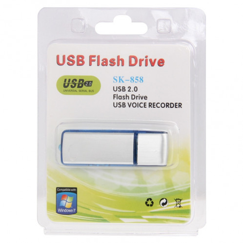 Enregistreur vocal USB + Disque flash USB de 8 Go (bleu) (bleu) SH2051853-05