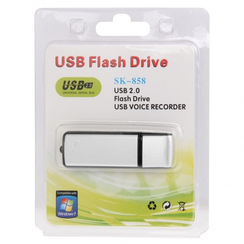 Enregistreur vocal USB + Disque flash USB de 8 Go (noir) (noir) SH2054930-05