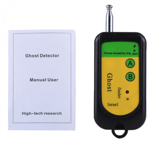 Détecteur de fantôme Signal Bug Détecteur RF Finder Scanner Moniteur Vérificateur Sténopé Caméra de surveillance Dispositif sans fil (Noir) SH100112-012