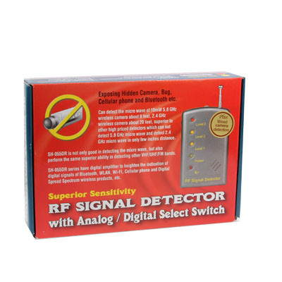 Détecteur de signal RF à sensibilité supérieure / Signaux numériques de Bluetooth / WLAN / Wi-Fi avec sélecteur analogique / numérique (SH-055GRV) (gris) SH10131709-09