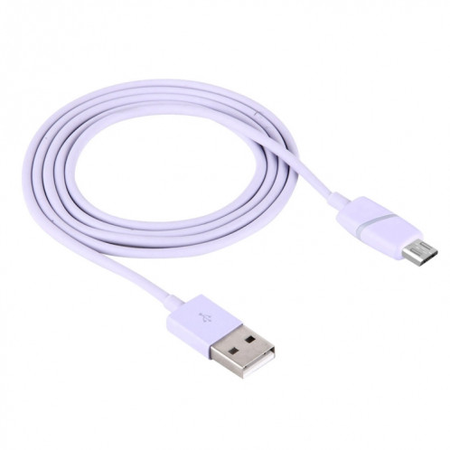 Câble de synchronisation de données Micro USB vers USB 2.0 de style boîte-cadeau de bobine circulaire 1M avec voyant LED, Pour Samsung, HTC, Sony, Huawei, Xiaomi (violet) SH066P1083-09