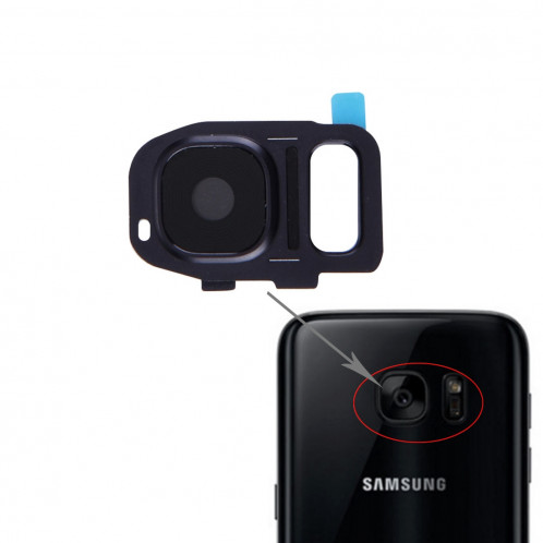 iPartsAcheter pour Samsung Galaxy S7 / G930 Housse de caméra arrière (Noir) SI205B218-04