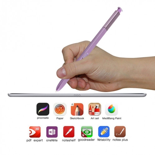 Stylet portable haute sensibilité sans Bluetooth pour Galaxy Note9 (violet) SH217P1848-08